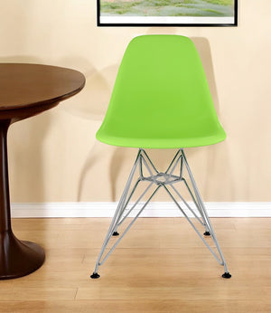 Homeroots Green And Silver Acrylic Dining Side Chair  Acrylic 519171