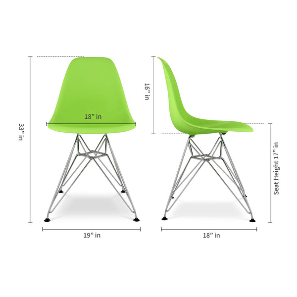 Homeroots Green And Silver Acrylic Dining Side Chair  Acrylic 519171