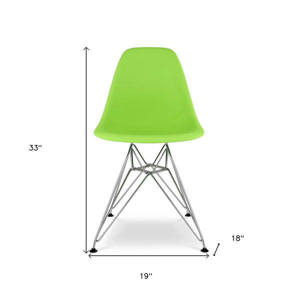 Homeroots Green And Silver Acrylic Dining Side Chair  Acrylic 519171