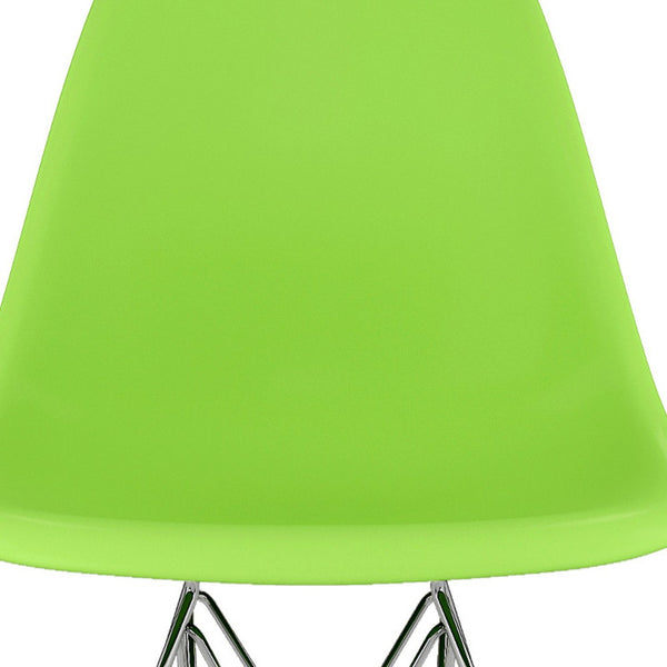 Homeroots Green And Silver Acrylic Dining Side Chair  Acrylic 519171