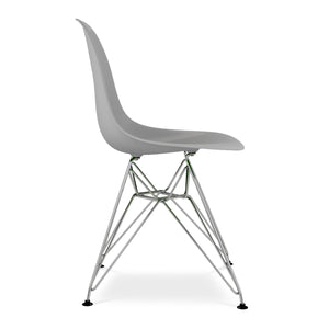 Homeroots Gray And Silver Acrylic Dining Side Chair  Acrylic 519172