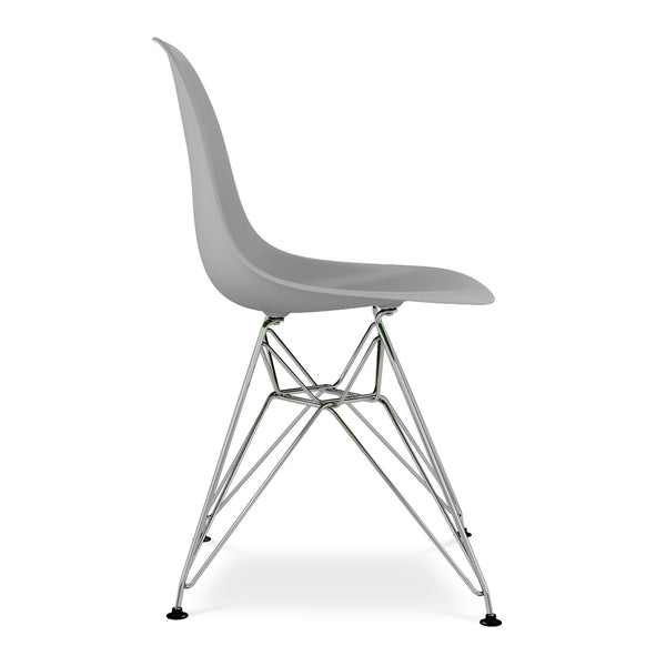 Homeroots Gray And Silver Acrylic Dining Side Chair  Acrylic 519172