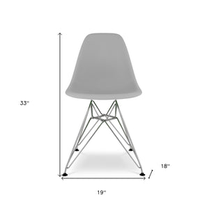 Homeroots Gray And Silver Acrylic Dining Side Chair  Acrylic 519172