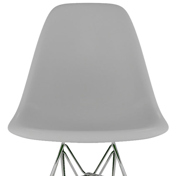 Homeroots Gray And Silver Acrylic Dining Side Chair  Acrylic 519172