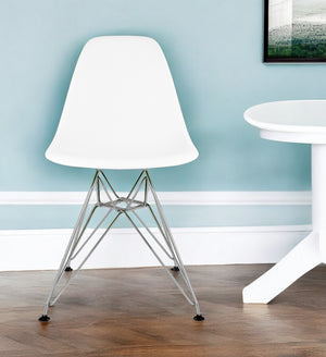 Homeroots White And Silver Acrylic Dining Side Chair  Acrylic 519173