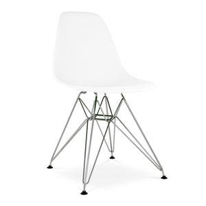 Homeroots White And Silver Acrylic Dining Side Chair  Acrylic 519173