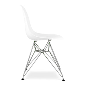Homeroots White And Silver Acrylic Dining Side Chair  Acrylic 519173