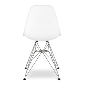 Homeroots White And Silver Acrylic Dining Side Chair  Acrylic 519173