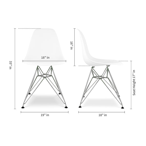 Homeroots White And Silver Acrylic Dining Side Chair  Acrylic 519173