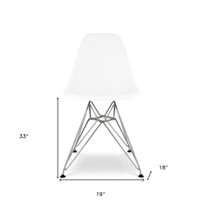 Homeroots White And Silver Acrylic Dining Side Chair  Acrylic 519173