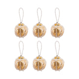 Beaded Ornament - Set of 6 Optic Round