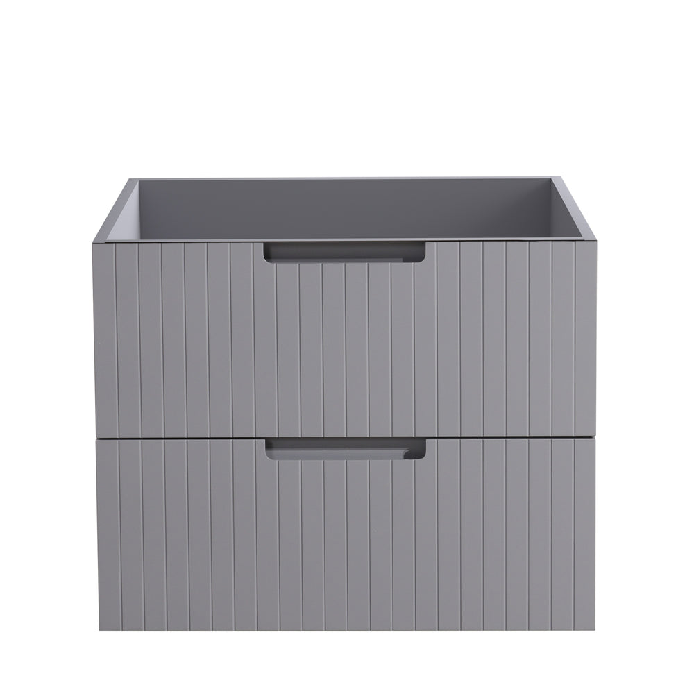 English Elm HK2301-24-GY Modern 24" Floating Bathroom Vanity Cabinet, Wall-Mounted Space-Saving Sink Console W1550P168199