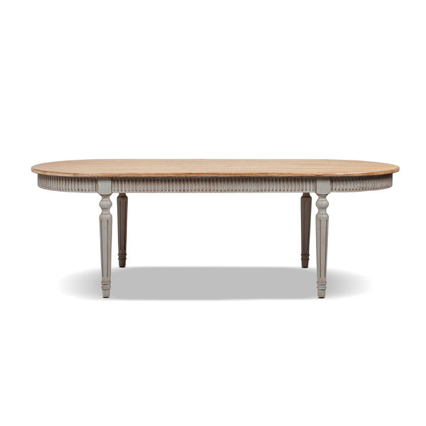 English Elm Colette Oval Reclaimed Pine Dining Table with Turned Legs for Farmhouse Gatherings B2719P485499