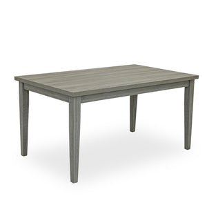 English Elm Beautiful Seven Piece Rectangular Wooden Dining Set with Upholstered Chairs Gray Finish B011S01594