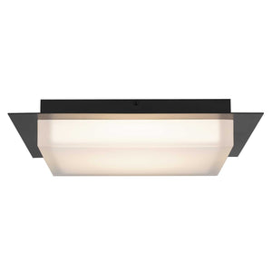 English Elm 14 Inch Square Led Flush Mount Ceiling Light Dimmable Acrylic Diffuser for Any Room Black B370P399080