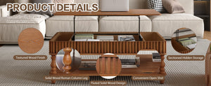 English Elm Mirrored Console Table Silver Glam Entryway Piece with Geometric U Base and Etched Detail Antique Brown W1445P370477