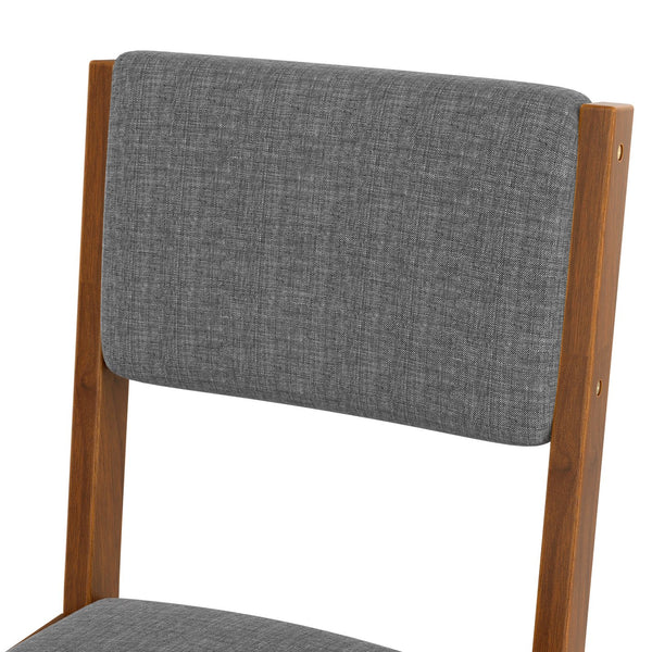 English Elm 5-Piece Counter Height Dining Set with Faux Marble Top and Upholstered Seats, Mid-Century Pub Charm Brown+Gray N752S000017D