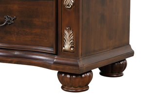 English Elm Lyon G07100-N Nightstand with Velvet-Lined Top Drawer, 3 Smooth-Glide Drawers, Ready-to-Use Wood Piece Cherry 36 L x 21 W x 33 H B078P301575