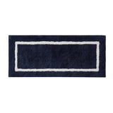 Madison Park Bittman Modern/Contemporary Reversible High Pile Tufted Microfiber Bath Rug MP72-5664 Navy