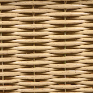 English Elm Acacia Wood Outdoor Lounge Chair with Wicker Arms Teak Finish Patio Seating N779P359686B
