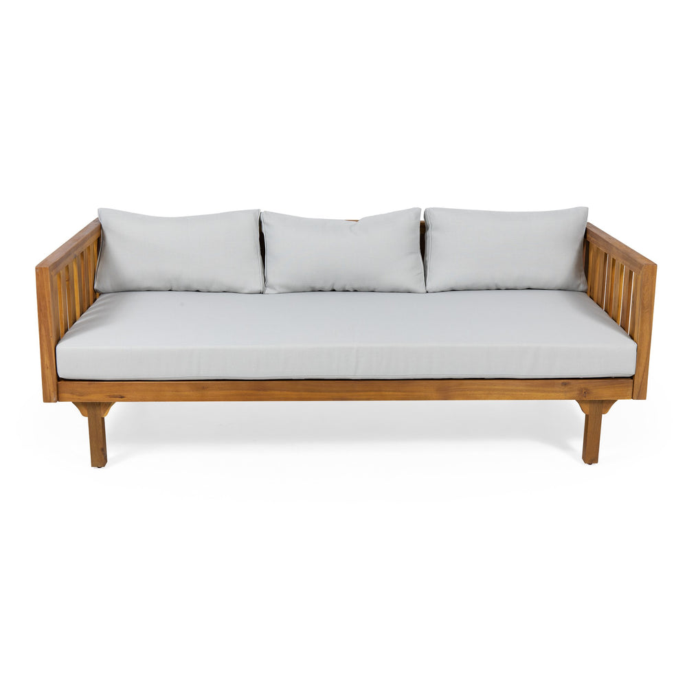 English Elm Christopher Knight Home® - Claremont 3 Seater Daybed – Elegant Teak Finish, Water-Resistant Cushions For Indoor & Outdoor Comfort 66327.00BGE