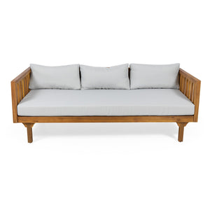 English Elm Christopher Knight Home® - Claremont 3 Seater Daybed – Elegant Teak Finish, Water-Resistant Cushions For Indoor & Outdoor Comfort 66327.00BGE