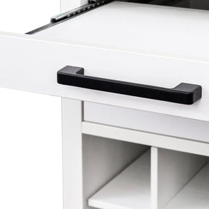 English Elm brown Modular 28-Bottle Wine Cabinet Buffet Cabinet - Dark Melamine Finish, 28-Slot Storage, Compact_x0015_ White W331P266134