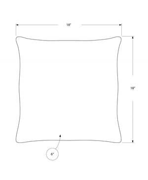 English Elm Pillows, 18X18 Beige Square Throw With Hypoallergenic Insert - Elegant Accent For Sofa & Bedroom B2710P218743-GIGA