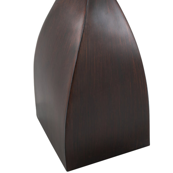 English Elm Curvo 30" Table Lamp Set of 2 – Copper Bronze Polyresin Base with Natural Linen Shade, 3-Way Elegance B202P224054