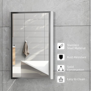 English Elm HOMCOM Slim Bathroom Storage Cabinet Narrow Freestanding Organizer with Drawers & Hidden Compartments Silver W2225P200845