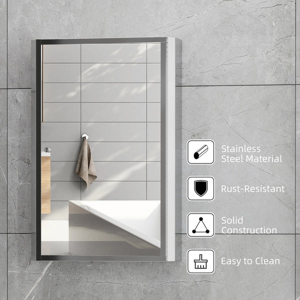 English Elm HOMCOM Slim Bathroom Storage Cabinet Narrow Freestanding Organizer with Drawers & Hidden Compartments Silver W2225P200845