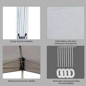 English Elm Outsunny 13' X 13' Pop-Up Canopy Tent With Wheeled Carry Bag - Adjustable Sun Shelter For Outdoor Events W2225P200935-GIGA