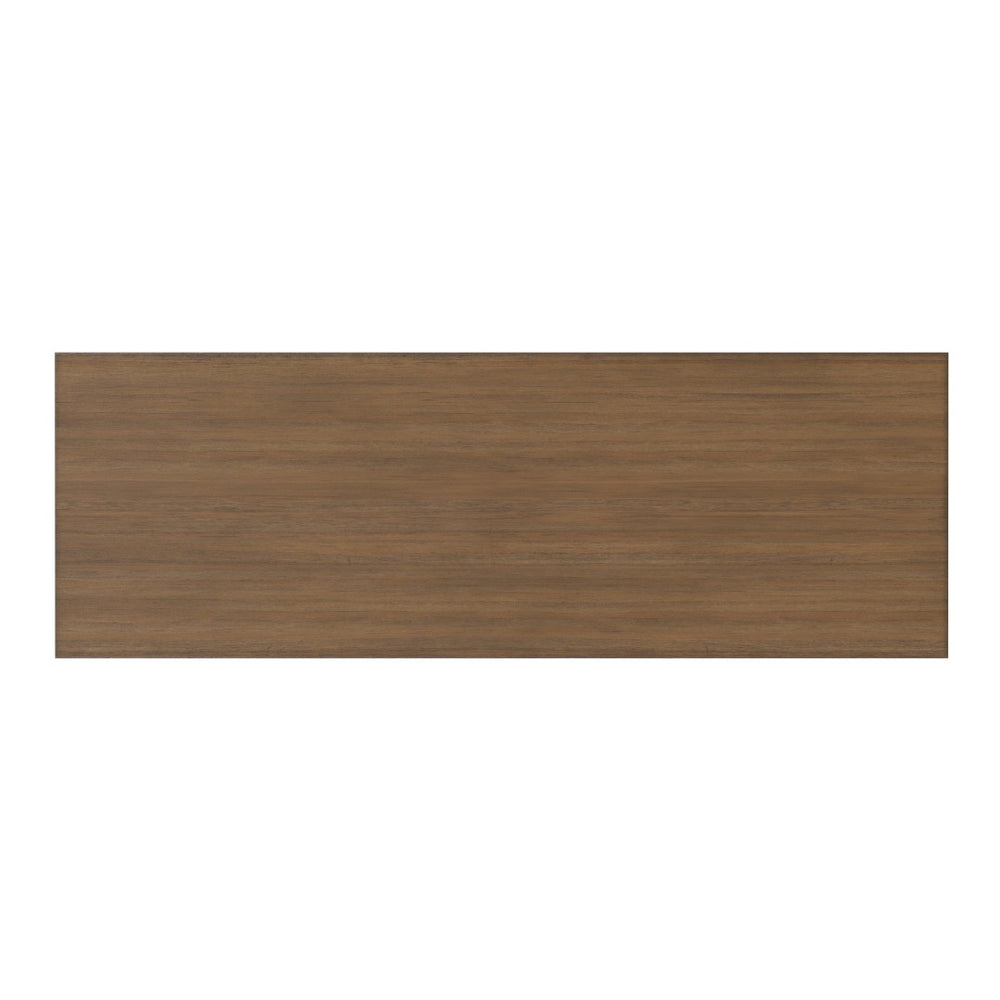 English Elm Amherst Solid Pine Entryway Cabinet with Crown Molding and Rustic Aged Brown Finish B136P436043