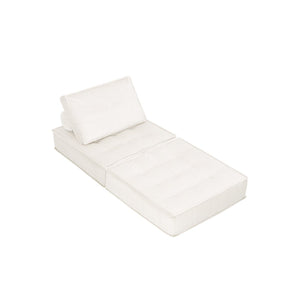 English Elm 33.4 Inch Modular Corduroy Lounge Chair with Spring Cushions for Compact Living Spaces White W3975P455224