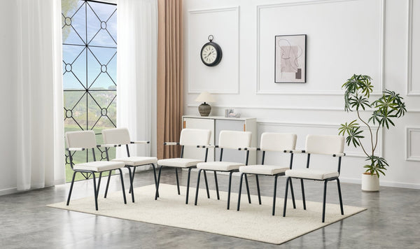 English Elm Dining Chairs Set of 2 Velvet Upholstered with Hangable Arms and Metal Legs W3493P449270