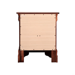 English Elm Elegant Classic Nightstand with Two Deep Drawers, Durable Veneer & Frame, Warm Finish Accent Cherry 30 L x 25 W x 20 H B078112059