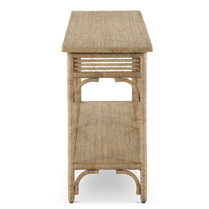 Olisa Rope Console Table - Handcrafted Elegance in Natural Abaca, Perfect for Traditional Interiors