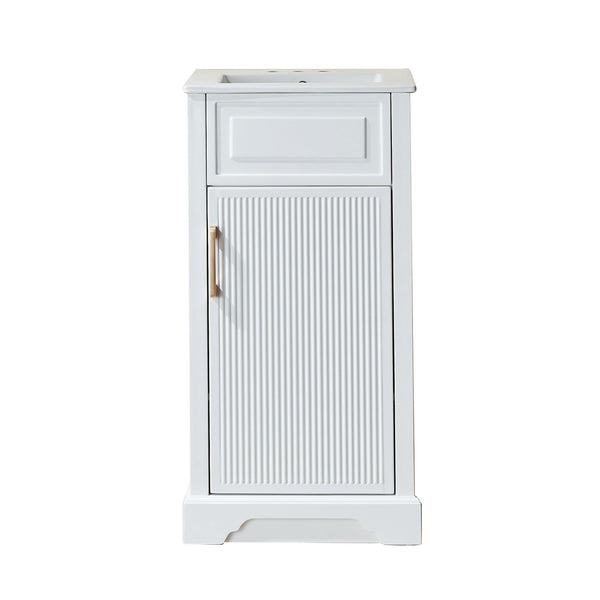 English Elm Fully Assembled 18'' Freestanding Bathroom Vanity With Eco-Friendly Top & Dual Handle Options W1826P347105