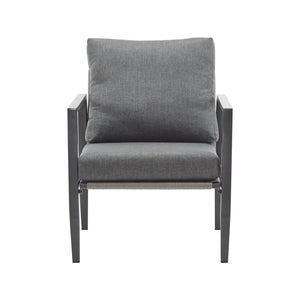 English Elm Christopher Knight Home® - [Set Of 2] Gray Aluminum Lounge Chairs With Plush Cushions And Modern Rope Accents For All Spaces N767P237034G_2