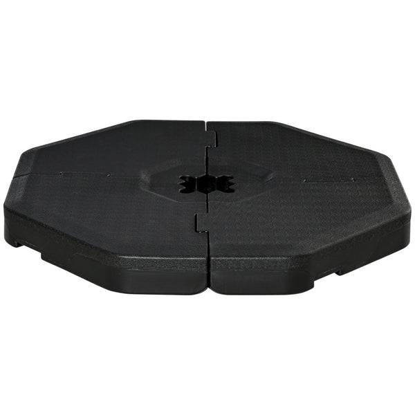 English Elm Outsunny 4 Pc Heavy-Duty Patio Umbrella Base Set, Fillable Hexagon Weights For Maximum Stability W2225P217599-GIGA