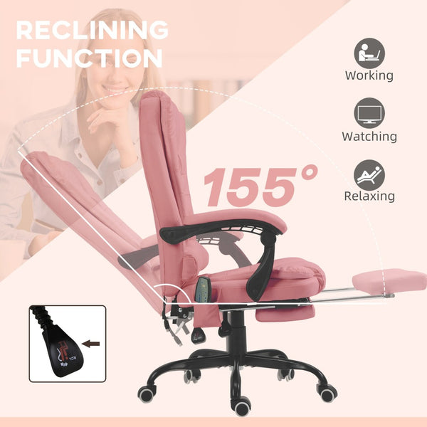 English Elm 7-point Vibrating Massage Chair High Back Pu Leather Recliner with Footrest for Home Office T3971P408682