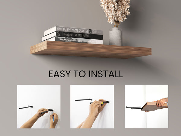 English Elm Ecco 31.5" Wide Floating Shelves Set Of 2 - Modern Wall Display For Home, Office & Stylish Storage B070P351136