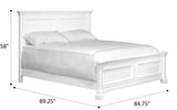 English Elm Wallace & Bay - Wallace & Bay  Coastal White King Panel Bed