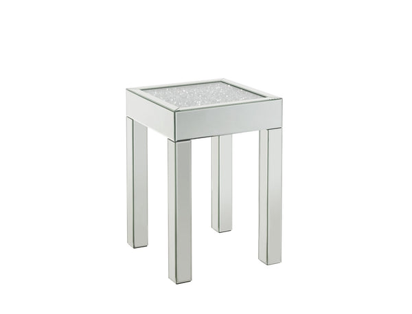 English Elm Noralie Glam End Table with Mirrored Panels and Faceted Acrylic Diamond Accents B2726P453243