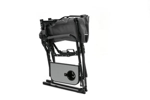 English Elm Camping Director Chair with Side Table, Cup Holder & Mesh Back, Heavy-Duty Folding Seat for Outdoor Events Gray W640P224440