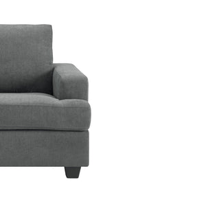 English Elm Modern Accent Chair Gray - Sturdy Wooden Frame, High-Resilience Foam Cushion, Compact Cozy Seating for Home B347P409751