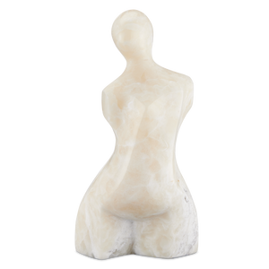 Giada Onyx Bust Sculpture - Handcrafted Modern Art Piece with Unique Natural Veining for Your Home