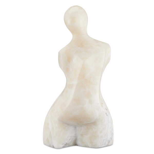 Giada Onyx Bust Sculpture - Handcrafted Modern Art Piece with Unique Natural Veining for Your Home