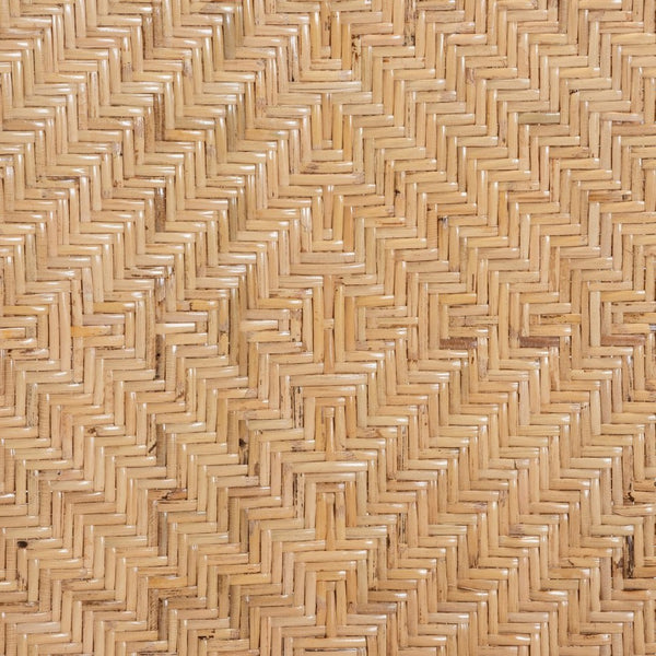 English Elm Mid-century Woven Rattan Dining Chair with Circular Back and Black Lacquered Legs B2750P467640