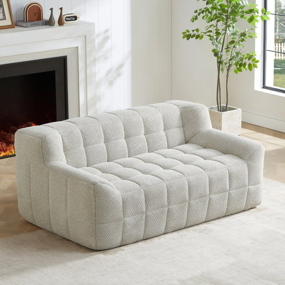 English Elm Liyasi Modular Full Compression Sofa — Plush Memory Foam Seating, Premium Fabric, No Assembly Needed Beige W820P293131